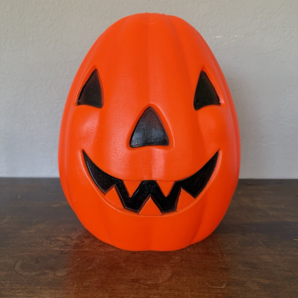 Vintage Empire Lighted 13" Jack O' Lantern Pumpkin Blow Mold Halloween Retro